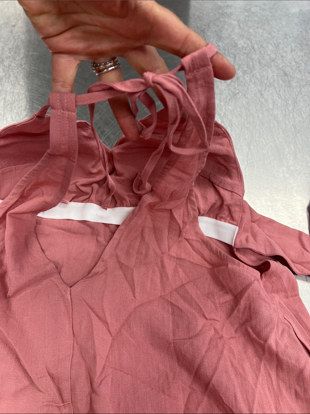 HALARA Dusty Rose Tie-Back Mini Dress Women’s L - Picture 7 of 11